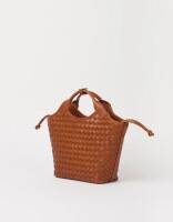 O My Bag Handtasche Mara Midi Cognac Woven Classic