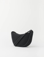 O My Bag Damen Handtasche LEO Crossbody Strap Black Suede