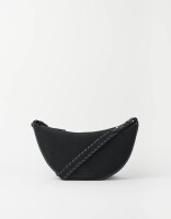 O My Bag Damen Handtasche LEO Crossbody Strap Black Suede