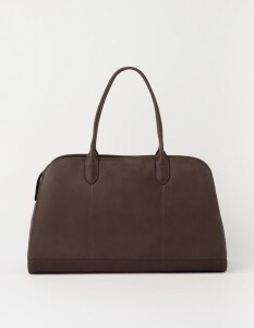 O My Bag Damen Handtasche Alma 13/14" Chocolate Soft Grain