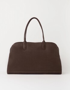 O My Bag Damen Handtasche Alma 13/14" Chocolate Soft Grain