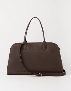 O My Bag Damen Handtasche Alma 13/14" Chocolate Soft Grain