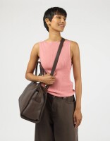 O My Bag Damen Handtasche Alma 13/14" Chocolate Soft Grain