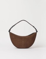 O My Bag Damen Handtasche LEO midi Crossbody Strap Chocolate Suede