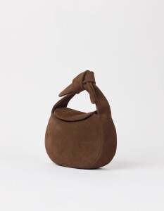 O My Bag Handtasche Coco Croissant Chocolate Suede