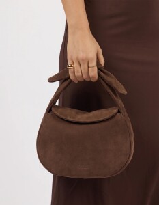 O My Bag Handtasche Coco Croissant Chocolate Suede