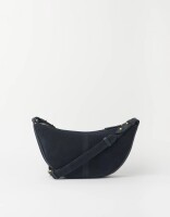 O My Bag Damen Handtasche LEO midi Crossbody Strap Universe Blue Suede