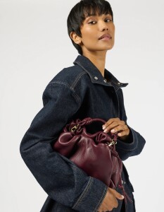 O My Bag Handtasche Kiki midi Dark Cherry Soft Grain