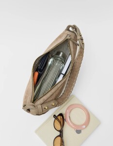 O My Bag Damen Handtasche LEO midi Crossbody Strap Clay Suede
