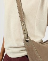 O My Bag Damen Handtasche LEO midi Crossbody Strap Clay Suede