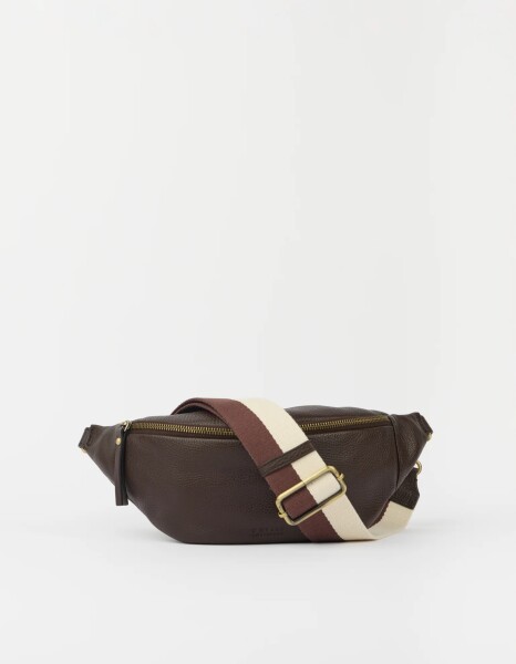 O My Bag Gürteltasche Niko Bum Bag w/Webbing Strap Striped chocolate brown