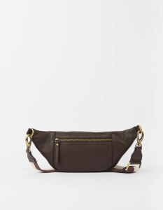 O My Bag Gürteltasche Niko Bum Bag w/Webbing Strap Striped chocolate brown