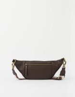 O My Bag Gürteltasche Niko Bum Bag w/Webbing Strap Striped chocolate brown