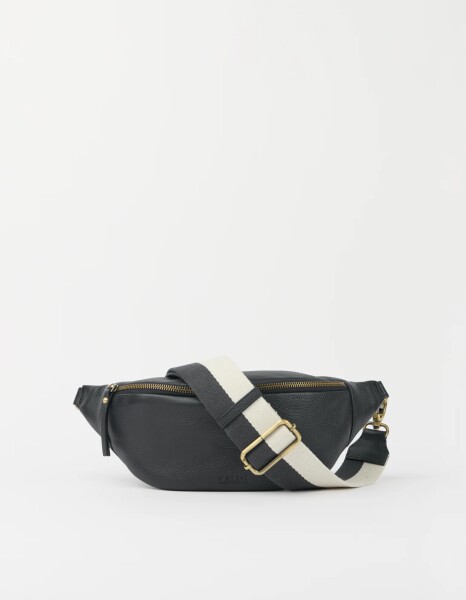 O My Bag Gürteltasche Niko Bum Bag w/Webbing Strap Striped Black Soft Grain