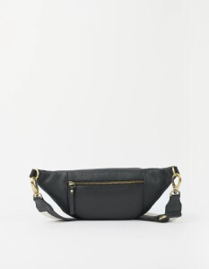O My Bag Gürteltasche Niko Bum Bag w/Webbing Strap Striped Black Soft Grain