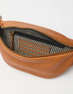 O My Bag Gürteltasche Niko Bum Bag w/Webbing Strap Striped Wild Oak Soft Grain