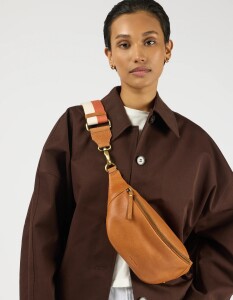 O My Bag Gürteltasche Niko Bum Bag w/Webbing Strap Striped Wild Oak Soft Grain