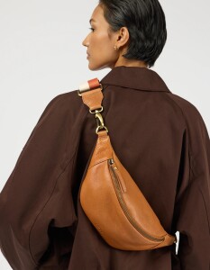O My Bag Gürteltasche Niko Bum Bag w/Webbing Strap Striped Wild Oak Soft Grain