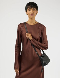 O My Bag Handtasche Sienna Mini Black Soft Grain Leather