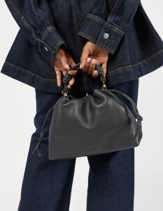 O My Bag Handtasche Kiki mini Black Soft Grain