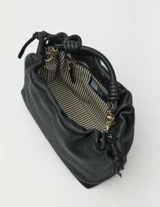 O My Bag Handtasche Kiki midi Black Soft Grain