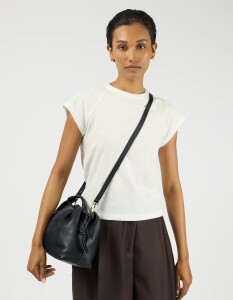 O My Bag Handtasche Kiki midi Black Soft Grain