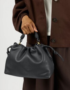 O My Bag Handtasche Kiki midi Black Soft Grain
