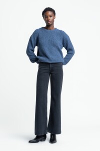 Kings of Indigo Damen Hose Jane Stripe Black Worn