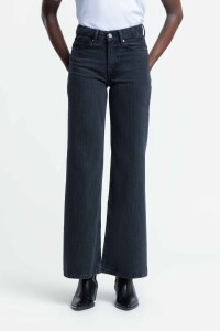 Kings of Indigo Damen Hose Jane Stripe Black Worn