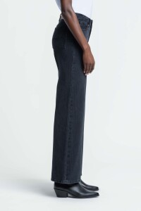 Kings of Indigo Damen Hose Jane Stripe Black Worn