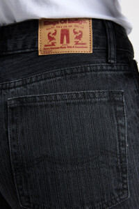 Kings of Indigo Damen Hose Jane Stripe Black Worn
