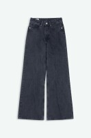 Kings of Indigo Damen Hose Jane Stripe Black Worn