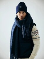 KnowledgeCotton UNISEX Mütze 2210005 big rib beanie Total Eclipse