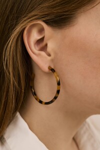SASSTIE Ohrringe Hoop Dark Cheetah
