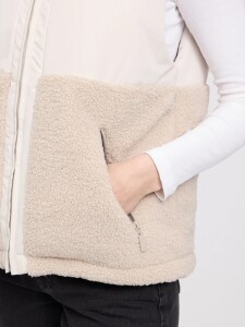 Mazine Damen Weste Fabric Blocking Vest moon/natural