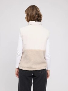 Mazine Damen Weste Fabric Blocking Vest moon/natural