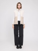 Mazine Damen Weste Fabric Blocking Vest moon/natural