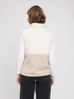 Mazine Damen Weste Fabric Blocking Vest moon/natural
