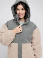 Mazine Damen Jacke Fabric Blocking Jacket light bottle/natural