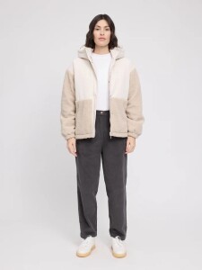 Mazine Damen Jacke Fabric Blocking Jacket moon/natural