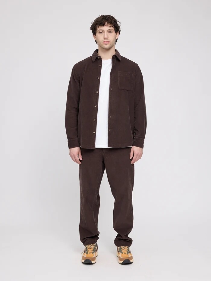 Mazine Herren Hemd Pocket Corduroy black box