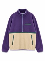 Mazine Herren Jacke Color Block Fleece Half-Zip purple indigo/light taupe