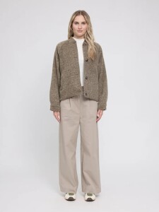 Mazine Damen Jacke Vegan Wool Bomber mokka melange