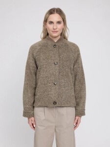 Mazine Damen Jacke Vegan Wool Bomber mokka melange