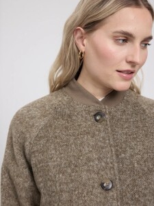 Mazine Damen Jacke Vegan Wool Bomber mokka melange