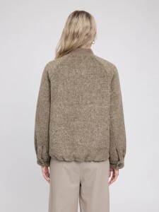 Mazine Damen Jacke Vegan Wool Bomber mokka melange