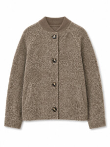Mazine Damen Jacke Vegan Wool Bomber mokka melange