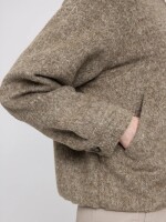 Mazine Damen Jacke Vegan Wool Bomber mokka melange