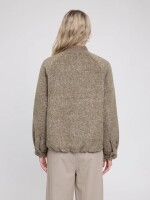 Mazine Damen Jacke Vegan Wool Bomber mokka melange