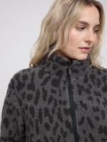 Mazine Damen Jacke Printed Teddy-Fleece grey printed